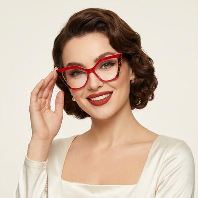 Faulkn Red Cat Eye Glasses