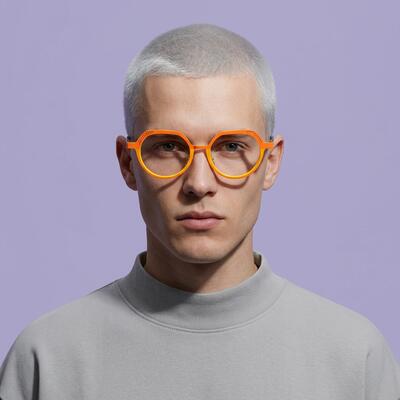Jessi Lunettes Rondes Orange
