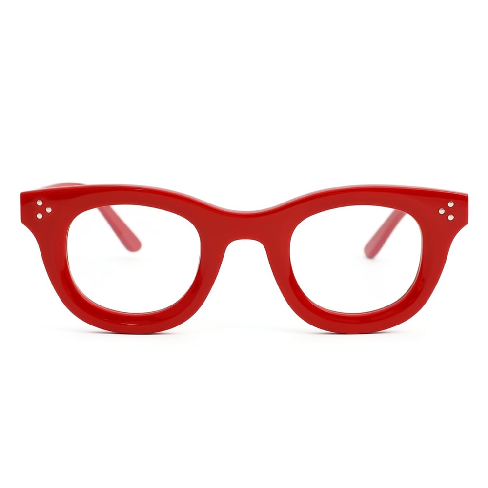 James Red Round Glasses