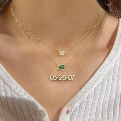 Jeulia "Stay With Me" Sterling Silver Layered Necklace