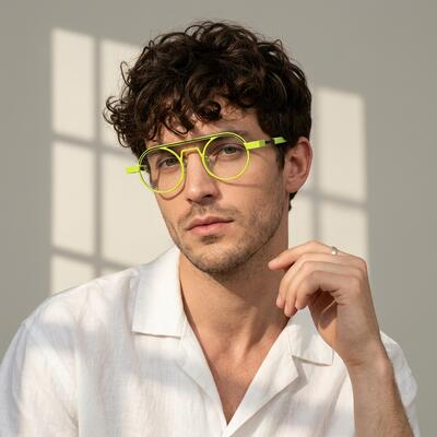 Harrima Green Aviator Glasses
