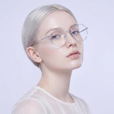 Christ Lunettes Géométriques Transparentes