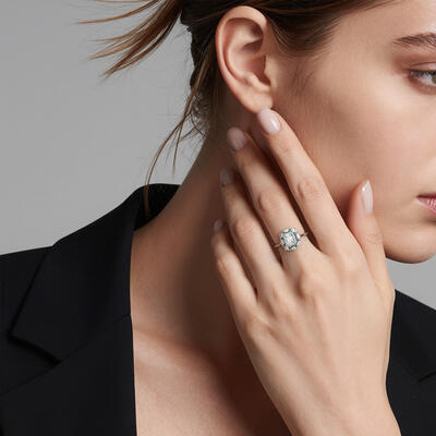 "Best for You" Radiant Cut Cluster Halo Engagement Ring