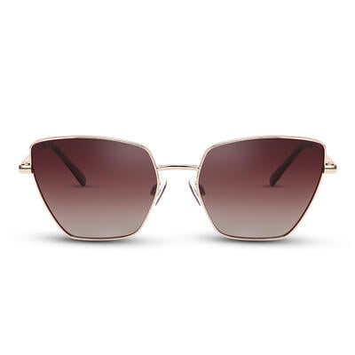 Jeulia "Flutter" Cat Eye Brown Gradient Polarized Women's Sunglasses