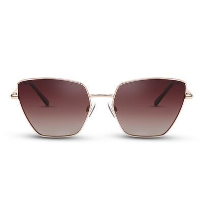 Jeulia "Flutter" Cat Eye Brown Gradient Polarized Women's Sunglasses