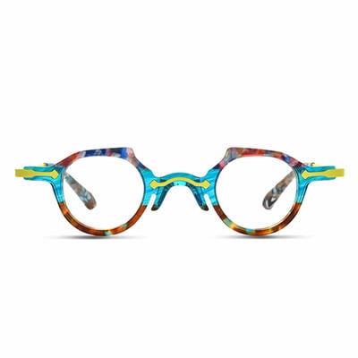 Wodeho Blue Round Glasses