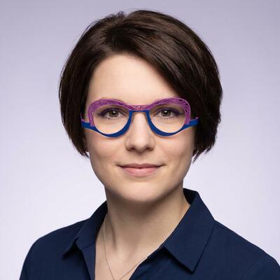 Sophy Purple Oval Glasses