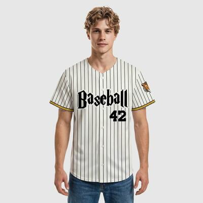 Custom Vintage Tiger Pinstripe Baseball Jersey – Personalized Design