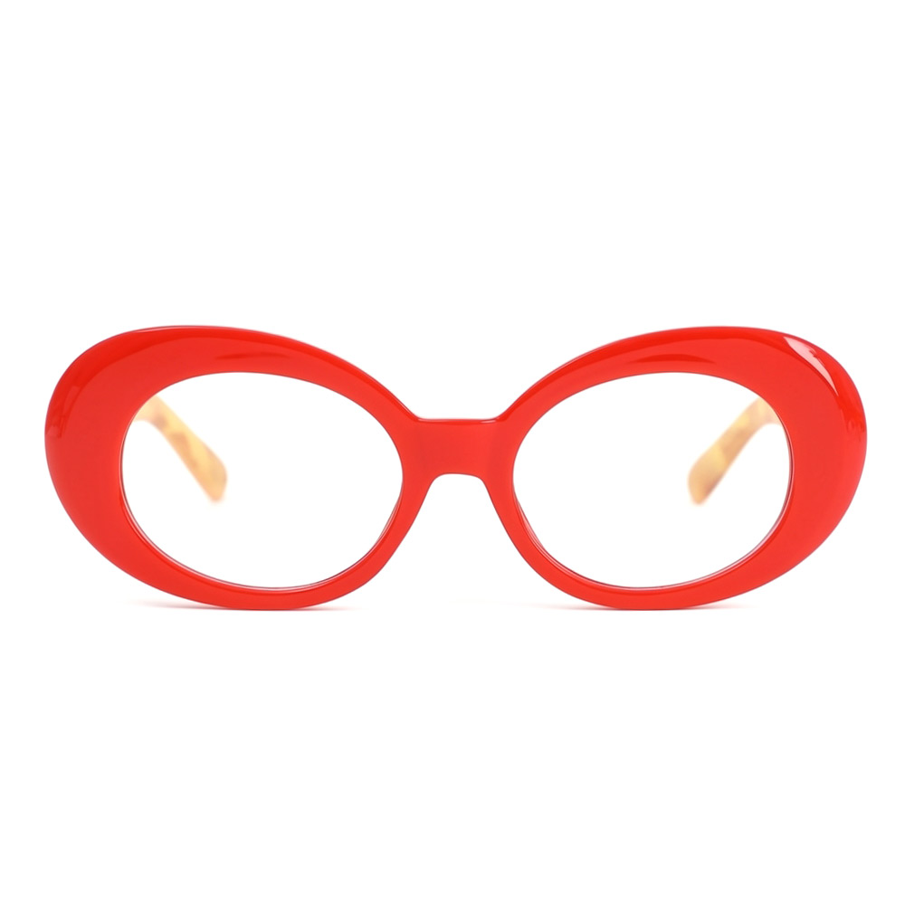Iris Lunettes Ovales Rouges