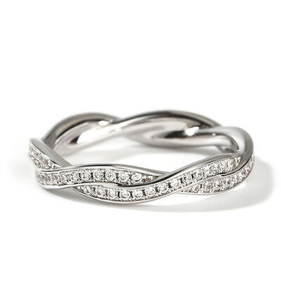 Jeulia "Twist of Fate" Simple Design Sterling Silver Women's Band