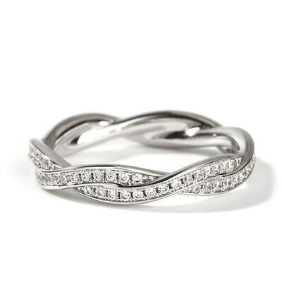 Jeulia "Twist of Fate" Simple Design Sterling Silver Women's Band