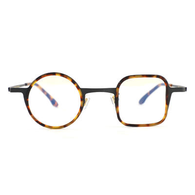 Augu Tortoise Square Round Glasses
