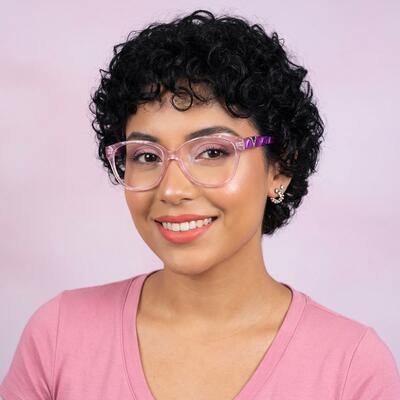 Thomps Lunettes Carrées Roses