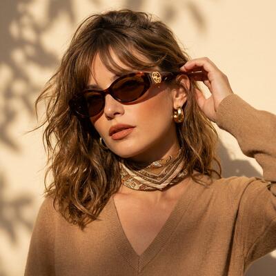 Avery Lunettes de soleil Ovales Écaille
