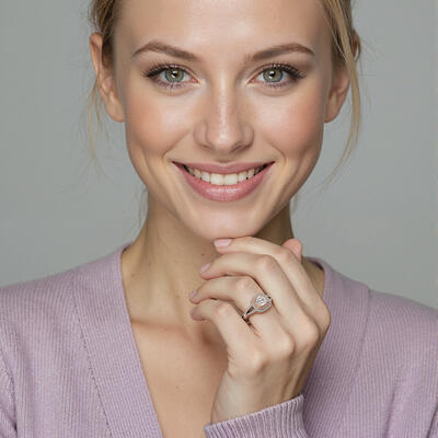 "Nothing but Love" Cushion Cut Halo Engagement Ring