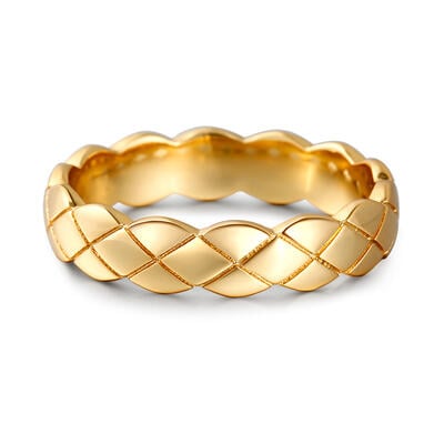 Jeulia "Eternal Promise" Geometric Design Sterling Silver Men's Band