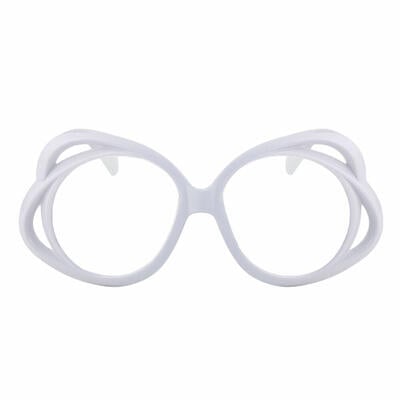 Harold White Round Glasses