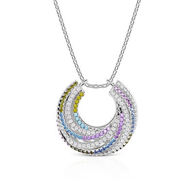 Jeulia Celestial Spiral Pendant Necklace