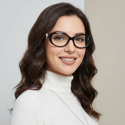 Emmi Lunettes Ovales Noires