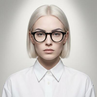 Young Black Round Glasses
