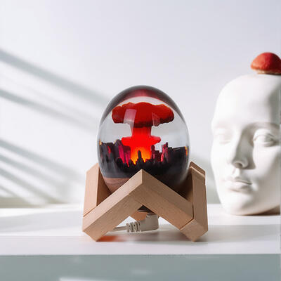 Reslol Fascinating Mushroom Cloud Micro Landscape-Themed Resin Lamp