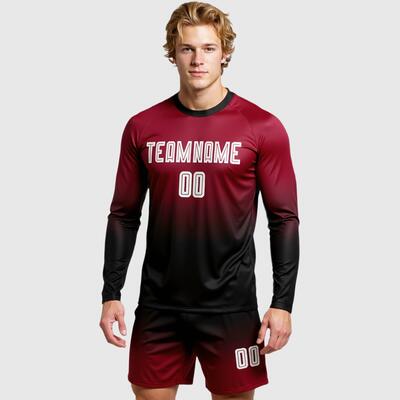 Custom Soccer Jersey – Long Sleeve Fade Fashion via Sublimation Craft