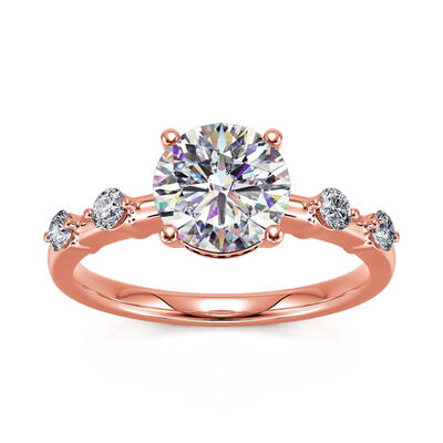 Jeulia Round Cut Sterling Silver Ring