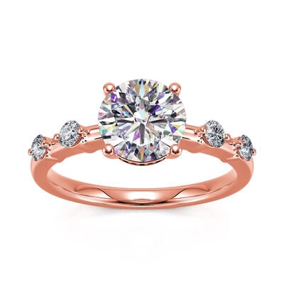 Jeulia Round Cut Sterling Silver Ring