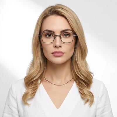 Puzzle Gray Geometric Glasses
