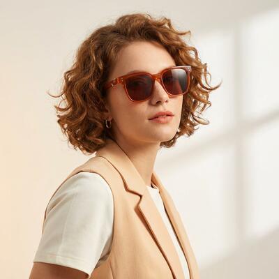 Rosalind Orange Square Sunglasses