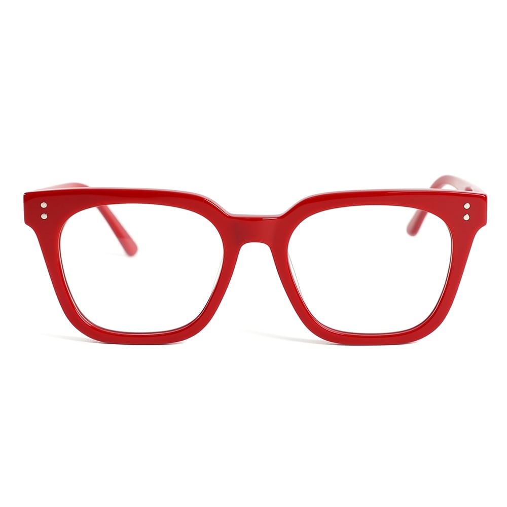 Claire Red Square Glasses