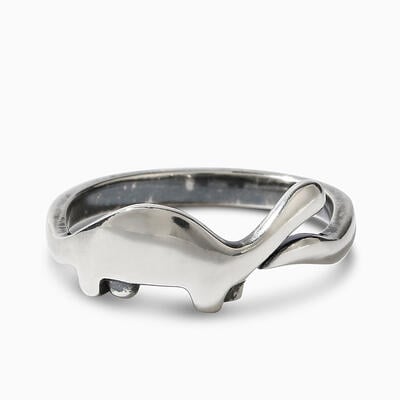 Jeulia "Cute Dinosaur" Sterling Silver Ring