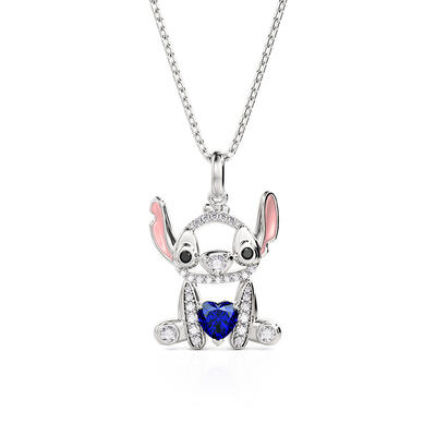 Jeulia Hug Me "Little Monster" Custom Necklace With Birthstone