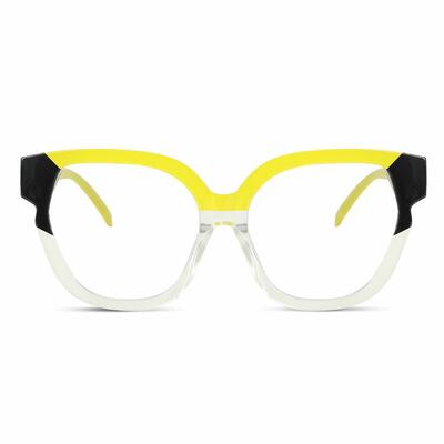 Louise Yellow Square Glasses