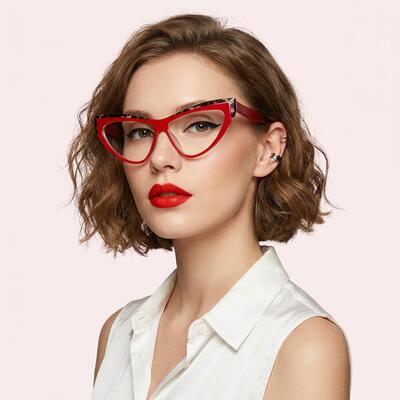 Henry Red Cat Eye Glasses