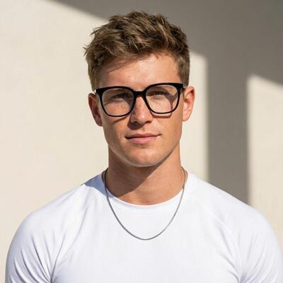 Gilbert Black Square Glasses