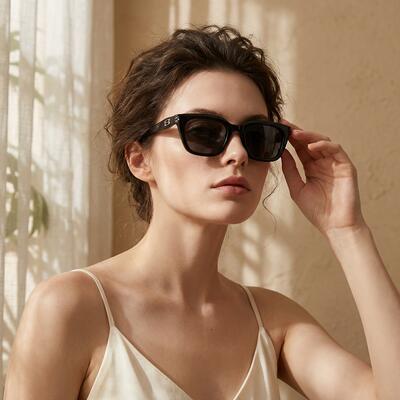 Collins Schwarze Quadratische Sonnenbrille