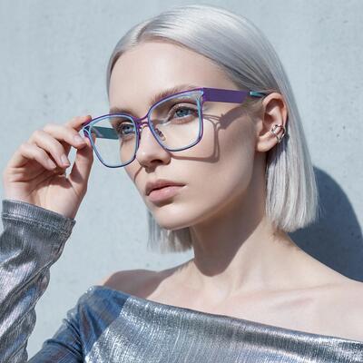Joanne Purple Square Glasses