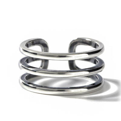 Jeulia "It's Unique" Open Sterling Silver Men's Ring