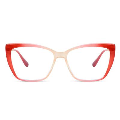 Elizabeth Rote Cat Eye Brille