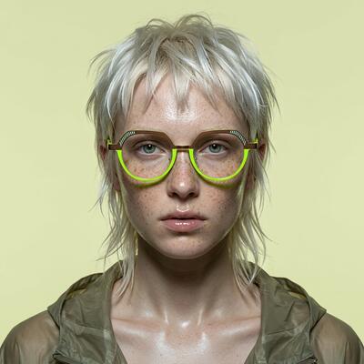 Jessi Green Round Glasses