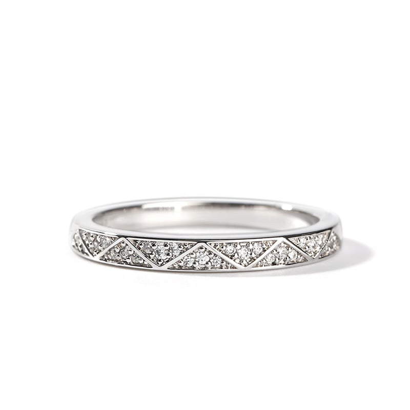 Jeulia "I Love You More Than Once" Sterling Silver Women's Band