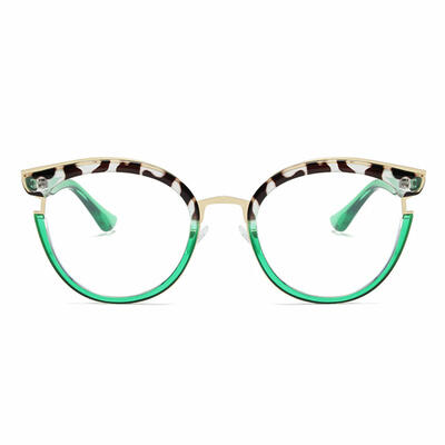 Harte Grüne Cat Eye Brille