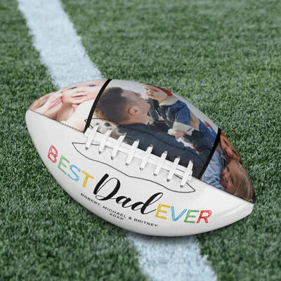Personalize Football with Photos and Name as a Gift for Dad