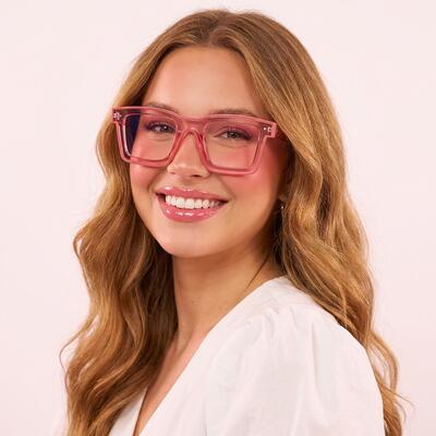 Bronte Pink Square Glasses