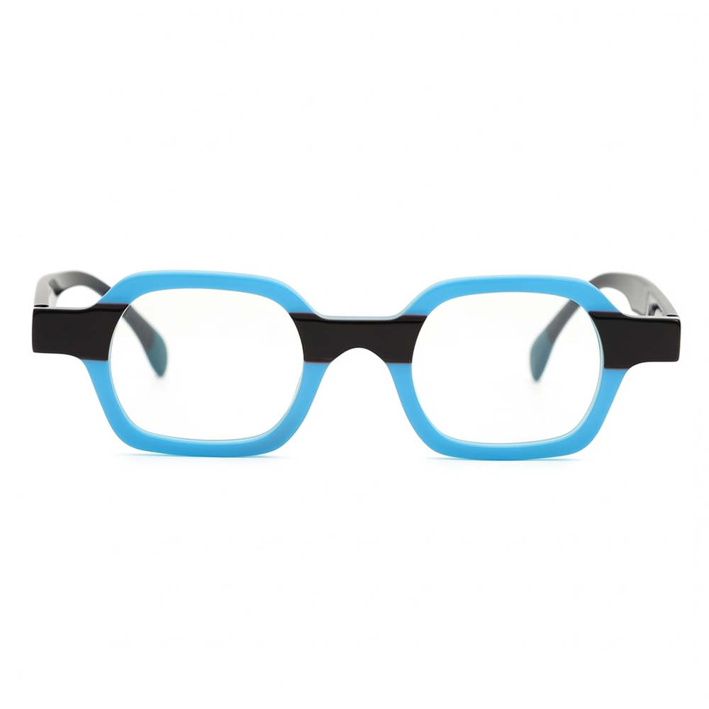 Tucker Blue Square Glasses