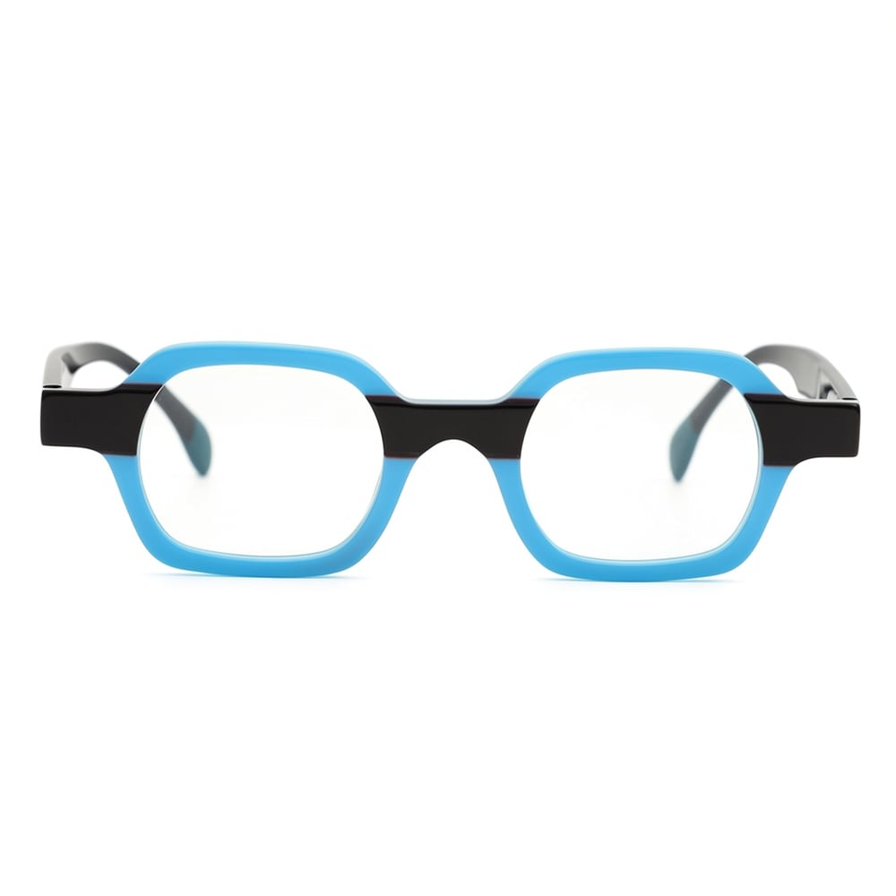 Tucker Blue Square Glasses