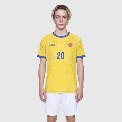 Custom Colombia Inspired Yellow Home Soccer Jersey, Personalized Any Name & Number