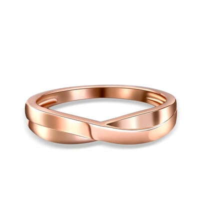 Jeulia Stylish Crossover Sterling Silver Men's Band