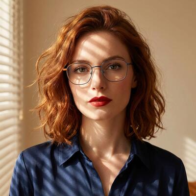 Charles Blue Square Glasses